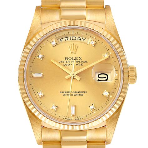 diamond-encrusted gold rolex day date presidential|day date 40 rolex price.